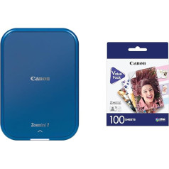 Canon Zoemini 2 Mini fotoprinteris Mobile Portable Travel Pocket & ZP-2030 Oriģinālais cinka fotopapīrs 100 loksnes Zoemini momentkamerai/foto printerim