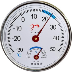 Tips Temperatūras un mitruma mērītājs Augsts termometrs Mājsaimniecības termometrs Iekštelpu sienas sienā uzstādīts numurs