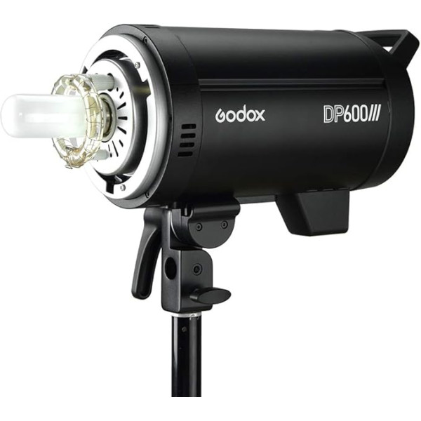 Godox DP600III Profesionāla studijas zibspuldze ar 1s pārstrādes laiku GN80 5600k 600Ws Bowens stiprinājums 150W regulējama lampa (DP600III)