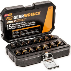 GearWrench 84783 15 detaļu 1/4 collu un 3/8 collu piedziņas trieciena muciņu komplekts Bolt Biter™