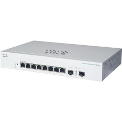 Cisco biznesa CBS220-8FP-E-2G viedslēdzis | 8 GE porti | Pilna PoE | 2x1G SFP | 3 gadu ierobežota aparatūras garantija (CBS220-8FP-E-2G-EU)