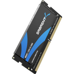 SABRENT SODIMM atmiņa 8GB DDR4 3200MHz CL22 atmiņas modulis klēpjdatoriem, ultrabook un mini datoriem (SB-DDR8)