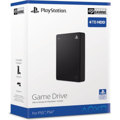 Seagate Game Drive PS4/PS5 4TB portatīvais ārējais cietais disks 2,5 collu USB 3.0 melns Modelis Nr.: STLL4000200