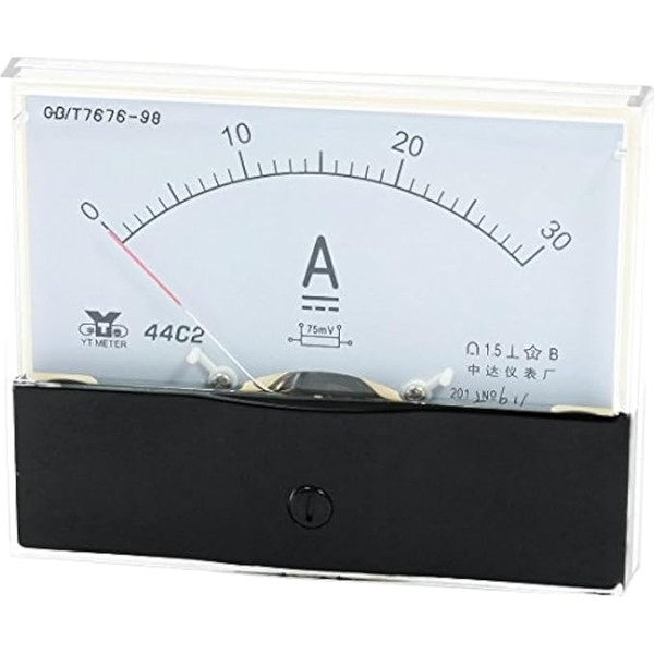 44C2 Zeigertyp Analoges Strom-Panel-Meter DC 50A1A2A5A10A200A AmperemeterSchaltungsprüfung Ladebatterie Ampere Tester Messgerät(2A)