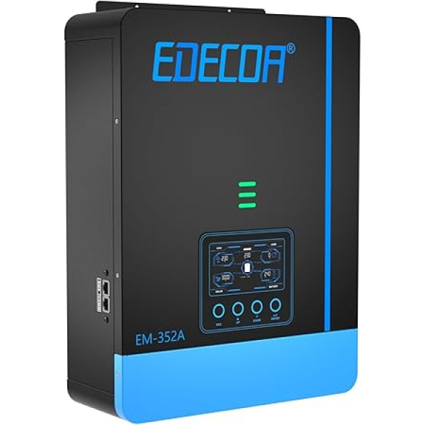 EDECOA 2500 W hibrīda invertors no 24 V līdz 220 V 230 V Saules versija 2