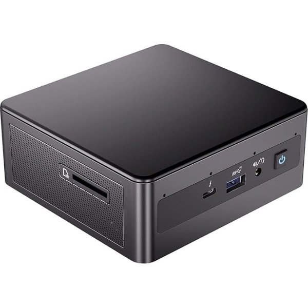 Intel NUC 11 Mini PC Core i7-1165G7|4 kodi, 8 pavedieni, galddators|28W Iris XE grafika|32GB RAM, 1TB SSD|Windows 11 Pro dators|Bluetooth 5.2|WiFi|Thunderbolt 3, melns