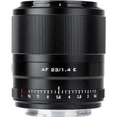 VILTROX 23 mm F1.4 E autofokusa objektīvs APS-C liela atvēruma pamatobjektīvs ar fiksētu fokusa attālumu Sony E-Mount kamerām A5100 A6100 A6400 A6500 A6600 A7R A7RIV A7RIII A7III A7RII A7S A7S A9II