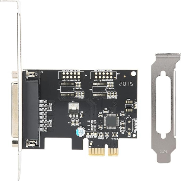 ASHATA PCIE paralēlās pieslēgvietas karte, PCIE uz paralēlās pieslēgvietas karte LPT PCI-E printera kartes adapteris DB25, PCI uz DB25 LPT paralēlās pieslēgvietas paplašināšanas karte Windows/Linux operētājsistēmām