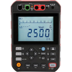 Erdungstester 2,5 kV Isolationswiderstandstester Megohmmeter Ohm Digitales Isolationswiderstandsmessgerät Datenspeicherung. Bequem und praktisch(512D)