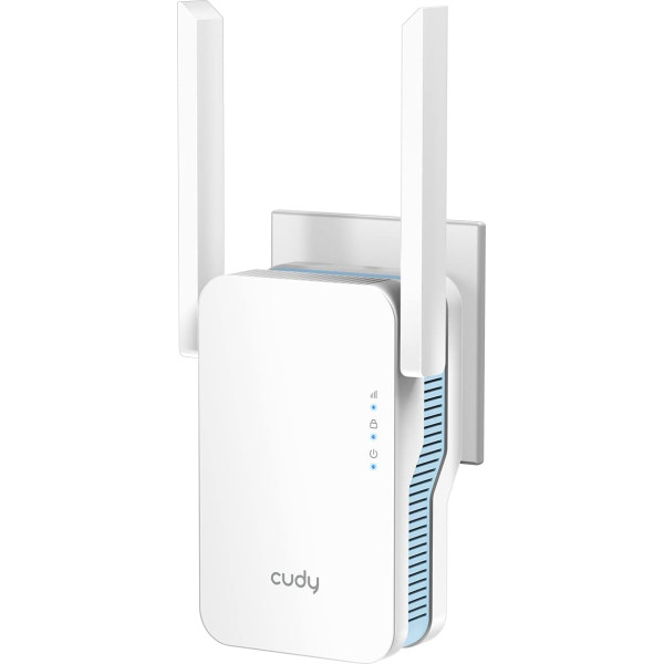 Cudy AC1200 tīkla WiFi retranslators 1200Mbps 5GHz / 2.4GHz WiFi pastiprinātājs ar spraudņa signāla indikatoru un iekšējām antenām Balts RE1200