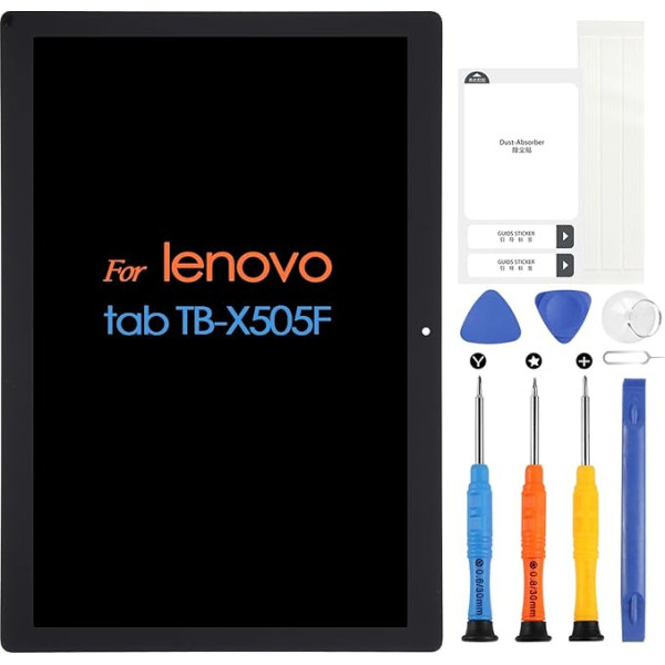 Lenovo Tab M10 HD TB-X505 LCD displeja ekrāns Lenovo TB-X505L TB-X505F skārienjūtīgā ekrāna nomaiņas komplekts ar instrumentiem (melns, 10,1 collas)