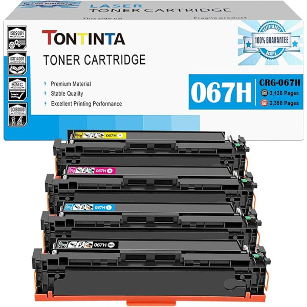 (ar datu mikroshēmu) 067H CRG-067H CRG-067H CRG067H 4 krāsu saderīgas tonera kasetnes priekš Canon i-SENSYS LBP631 LBP631Cw LBP633 LBP633Cdw MF651 MF651Cw MF655 MF655Cdw MF655Cw MF655C57 MF6 557Cdw MF657Cw MF657Cw