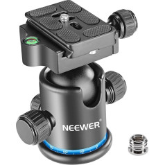 NEEWER 36mm Stativ Kugelkopf 360° Panorama Metall mit Arca Typ Schnellspannplatte, 1/4