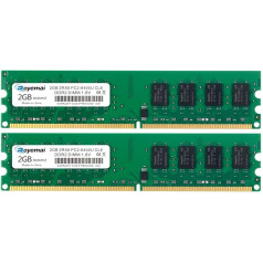 4GB komplekts (2x2GB) PC2 6400 RAM, DDR2 800 PC2-6400U 4GB DDR2 2Rx8 CL6 1,8V Galda datoru atmiņas moduļu atjaunināšana