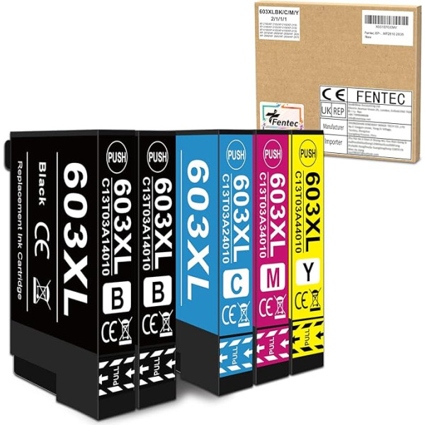 FENTEC XP2150 XP4155 XP-3150 WF-2840 603XL kasetnes Epson 603 XL printeru kasetnes Epson XP-3100 XP-2100 XP-3105 XP-4100 XP-2105 XP-4155 XP-3155 XP-3155 WF-2850 WF-2850 WF-2850 WF-2850 WF-2850