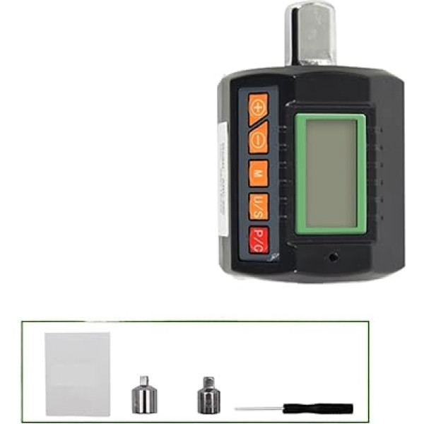 Digitālais griezes momenta atslēgas adapteris Liels ekrāns 1/2 Drive izmēra elektroniskais digitālais displejs griezes momenta mērītājs Regulējams griezes momenta mērītāja adapteris Velosipēdu automobiļu remonta instrumenti