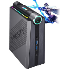 ACEMAGIC Mini PC RGB Core i9-11900H (līdz 4,9 GHz), 16 GB DDR4, 512 GB SSD, 24 MB kešatmiņas, mikro galda dators ar 3 režīmu regulēšanu spēlēm/darbam, WiFi 6 / Bluetooth 5.2 / Dual Fan