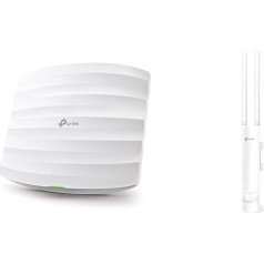 TP-Link EAP225 WiFi piekļuves punkts, divjoslu 1350 Mbps ar MU-MIMO, profesionāls dizains ļoti lielam darbības rādiusam, piemērots montāžai pie sienas un griestiem, atbalsta 802.3af PoE