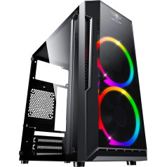 SPIRIT OF GAMER - DEATHMATCH 3 - Matx/ITX - 2 adresējami RGB LED ventilatori 120 mm - Desktop Gaming Tower fasāde un akrila sānu sienas - ASUS Aura/MSI Mystic/ASROCK 3Pin