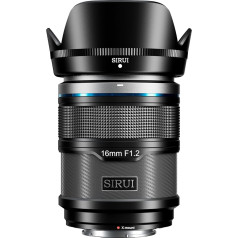 SIRUI Sniper 16 mm autofokusa objektīvs, F1.2 platleņķa APS-C kameras objektīvs X-T4, X-T5, X-H1, X-H2/H2S, X-T3, X-T30, X-S10, X Mount, melns