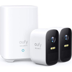 eufy Security by Anker, eufyCam 2C bezvadu novērošanas kamera, 180 dienu akumulatora darbības laiks, 1080p HD, IP67 izturīga pret laikapstākļiem, nakts redzamība, saderīga ar Amazon Alexa (atjaunota)