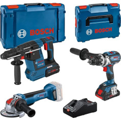 Bosch profesionālais kombinētais komplekts GSR 18V-110C + GWX 18V-10 P + GBH 18V-26 F (ieskaitot 1x ProCORE18V akumulatoru 4,0 Ah, 1x ProCORE18V akumulatoru 8,0 Ah, lādētāju GAL 18V-160 C, XL-BOXX).