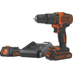 Black+Decker akumulatora triecienatslēga, melna, BDCHCHD18K1B2-QW