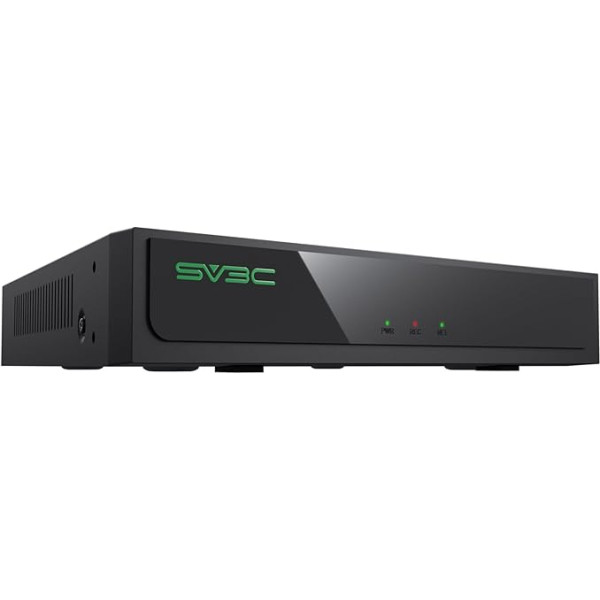 SV3C 4K 16 kanālu POE NVR, 8 portu tīkla videoreģistrators mājas novērošanas sistēmām, atbalsta 12MP/8MP/6MP/5MP/4MP/3MP/1080P IP kameras, attālināta piekļuve, 24/7 ierakstīšana, līdz 16TB HDD slots