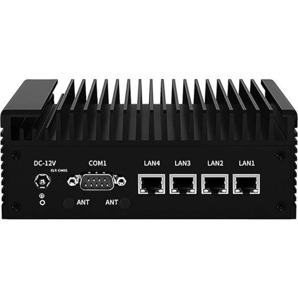 HSIPC Alder Lake N100 Quad Core Firewall Micro Appliance, Mini PC, Nano PC, Router PC ar DDR5 16G RAM 256G SSD, 4*i226-V RJ45 port AES-NI