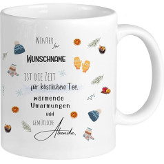 GRAZDesign Tasse Weihnachten mit Namen personisiert Spruch Weihnachtlich, Kaffeebecher als Geschenk Keramik 330ml