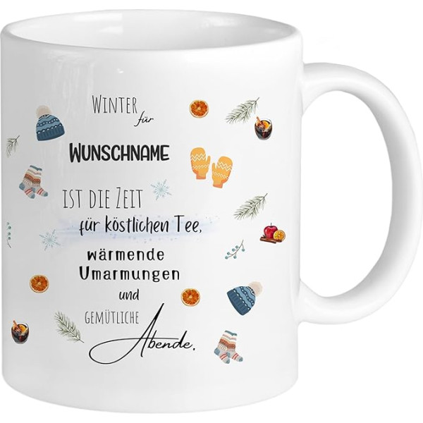 GRAZDesign Tasse Weihnachten mit Namen personisiert Spruch Weihnachtlich, Kaffeebecher als Geschenk Keramik 330ml