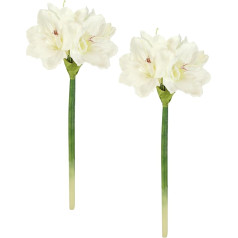 Mākslīgie ziedi Amaryllis 66 cm komplekts 2 zīda ziedi Mākslīgie adventes vainagiem, virtenēm, vainagiem, kompozīcijām Zariņu dekoratīvie zariņu galda rotājumi Ziemas ziedu Ziemassvētku rotājumi Ziemassvētku rotājumi Ziemassvētki