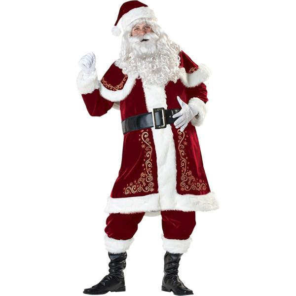 EOZY 9 gabali Ziemassvētku vecīša kostīms Vīriešu Ziemassvētku vecīša kostīms Pieaugušo Santa Claus Cosplay Fancy Dress