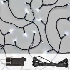 EMOS Connect System Basic Set Standard Christmas Fairy Lights, 10 m pasaku gaismiņas + 5 m savienojuma kabelis + barošanas avots ar taimeri, 100 LED, IP44, izmantošanai iekštelpās un ārpus telpām, auksti balts, 6/18 stundas