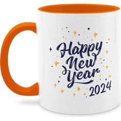 Tasse Tassen 325ml - Statement Sprüche - Happy new year 2024-325 ml - Orange - motivtassen teetassen mit spruch kaffee kaffeebecher büro sprüchen lustige kaffeetasse gross lustiger schönem