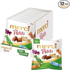 merci Petits Crunch Collection - 12 x 125g - šokolādes produktu bez pildījuma un ar pildījumu maisījums