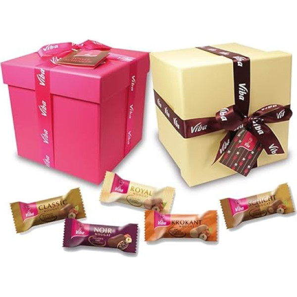 Viba 's Cute Gift Box 70 Small Minis Nougat Dāvanu iepakojums 700g