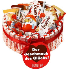 Onza bērnu šokolādes konfekšu dāvanu grozs - lielisks pārsteigums ar oriģinālu šokolādes maisījumu: Bērnu pārsteiguma olu prieks, Kinder Bueno. Šokolāde dāvināšanai