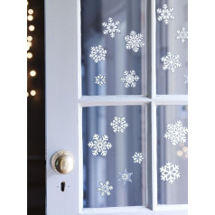 20 Stück Weihnachts-Schneeflocken Fensteraufkleber, Dekorationen, Weihnachtsdekoration, Glitzer-Aufkleber für Winter-Party-Zubehör