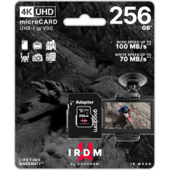 Microsd karte irdm 256gb uhs-i u3 adapteris