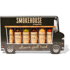 Smokehouse by Thoughtfully - Подарочный набор для гурманов Ultimate Grill Truck, забавная упаковка для грузовиков с едой, включая натирки для барбекю, соусы для б