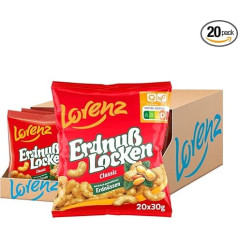 Lorenz Snack World Peanut Curls Classic 20 gab. iepakojumā (20 x 30 g)