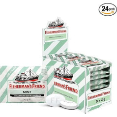 Fisherman's Friend Mētru pastilas bez cukura un mentola 25g x 24 iepakojumi - Fisherman's Friend