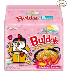 Samyang Carbo Buldak Nuclear Fire Fried Super Hot Spicy Noodles 5 Pack