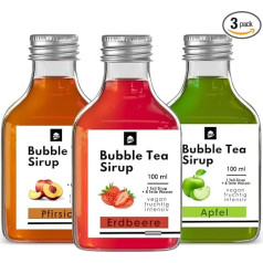 ONHA Bubble Tea Syrup - Набор из 3 сиропов для Bubble Tea - Набор сиропов для Bubble Tea с сиропом маракуйи, сиропом манго и сиропом Экзотик Микс (классический: к