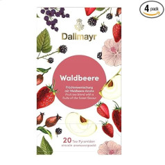 4 x Dallmayr augļu tēja Wild Berry 20 tējas piramīdas x 3 g