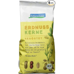Reformhaus Bioloģiski grauzdēti zemesriekstu kodoli, 6 gab. (6 x 200 g)