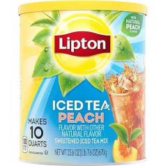 Lipton tūlītējās tējas maisījums saldināts persiku 26,8 oz (Lipton Instant Tea Mix Sweet Peach)