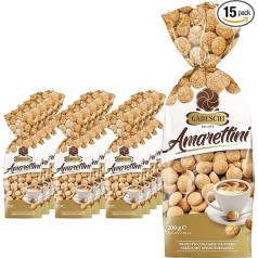 Gadeschi Amarettini (15 x 200 g) | Itāļu konditorejas izstrādājumi no aprikožu kodoliem | kafijas konditorejas izstrādājumi | kopā 3 kg cepumu Amarettini