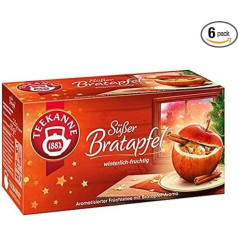 Teekanne Sweet Baked Apple, augļu tēja ar ceptu ābolu aromātu, 6 paciņas (6 x 20 tējas maisiņi), 6 x 50 g